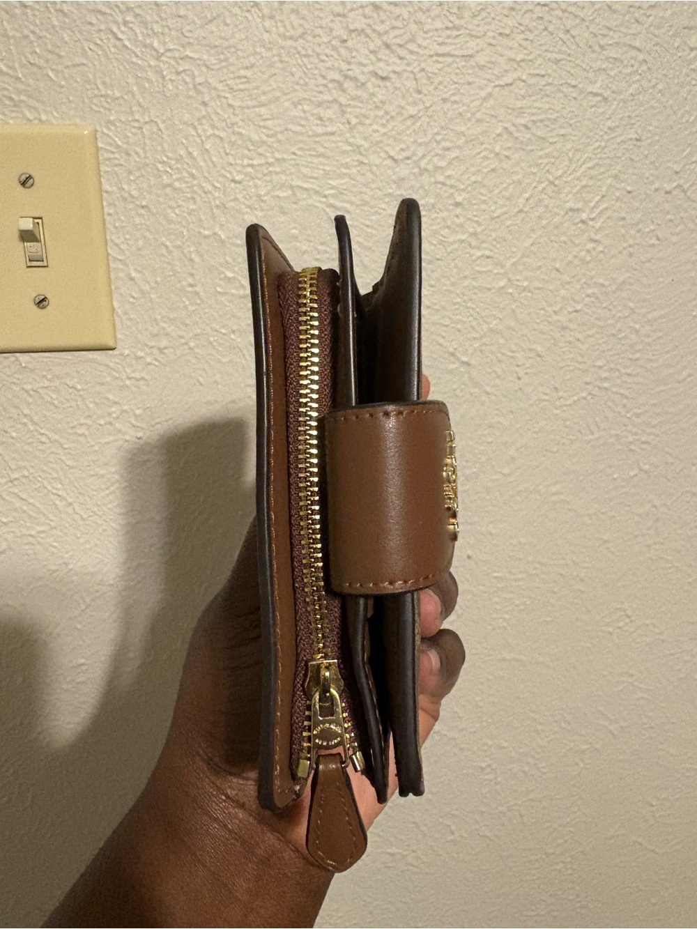 Coach Brown Signature Canvas Card Holder Wallet - Picture 6 of 6